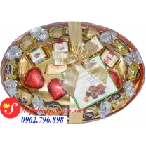 Kẹo socola tổng hợp Lasuissa hộp nơ 225gr của Nga Kẹo socola tổng hợp Lasuissa hộp nơ 225gr của Nga