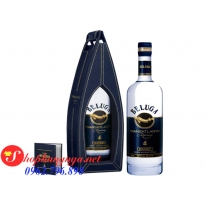 Rượu Beluga xanh hộp da chính hãng của Nga Rượu Beluga xanh hộp da chính hãng của Nga